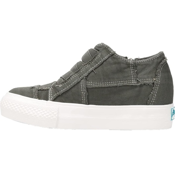 Blowfish Malibu Mamba Hidden Wedge Heel Sneakers Sage Green Gray zip closure - Picture 8 of 10